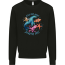 Plastic Free Climate Change Octopus Ocean Fish Mens Sweatshirt Jumper Black
