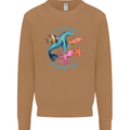 Plastic Free Climate Change Octopus Ocean Fish Mens Sweatshirt Jumper Caramel Latte