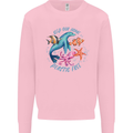 Plastic Free Climate Change Octopus Ocean Fish Mens Sweatshirt Jumper Light Pink