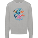 Plastic Free Climate Change Octopus Ocean Fish Mens Sweatshirt Jumper Sports Grey
