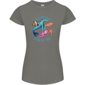 Plastic Free Climate Change Octopus Ocean Fish Womens Petite Cut T-Shirt Charcoal