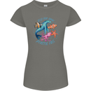 Plastic Free Climate Change Octopus Ocean Fish Womens Petite Cut T-Shirt Charcoal