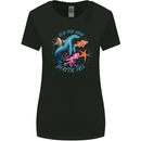 Plastic Free Climate Change Octopus Ocean Fish Womens Wider Cut T-Shirt Black