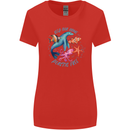 Plastic Free Climate Change Octopus Ocean Fish Womens Wider Cut T-Shirt Red
