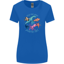 Plastic Free Climate Change Octopus Ocean Fish Womens Wider Cut T-Shirt Royal Blue