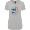 Plastic Free Climate Change Octopus Ocean Fish Womens Wider Cut T-Shirt Sports Grey