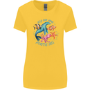 Plastic Free Climate Change Octopus Ocean Fish Womens Wider Cut T-Shirt Yellow
