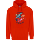 Plastic Free Climate Change Octopus Seal Fish Childrens Kids Hoodie Bright Red