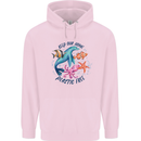 Plastic Free Climate Change Octopus Seal Fish Childrens Kids Hoodie Light Pink