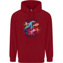 Plastic Free Climate Change Octopus Seal Fish Childrens Kids Hoodie Red