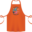 Plastic Free Climate Change Octopus Seal Fish Cotton Apron 100% Organic Orange