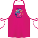 Plastic Free Climate Change Octopus Seal Fish Cotton Apron 100% Organic Pink