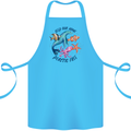 Plastic Free Climate Change Octopus Seal Fish Cotton Apron 100% Organic Turquoise
