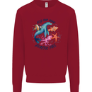 Plastic Free Climate Change Octopus Seal Fish Kids Sweatshirt Jumper Red