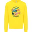 Plastic Free Climate Change Octopus Seal Fish Kids Sweatshirt Jumper Yellow