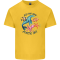 Plastic Free Climate Change Octopus Seal Fish Mens Cotton T-Shirt Tee Top Yellow