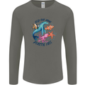 Plastic Free Climate Change Octopus Seal Fish Mens Long Sleeve T-Shirt Charcoal