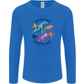 Plastic Free Climate Change Octopus Seal Fish Mens Long Sleeve T-Shirt Royal Blue