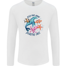 Plastic Free Climate Change Octopus Seal Fish Mens Long Sleeve T-Shirt White