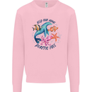 Plastic Free Climate Change Octopus Seal Fish Mens Sweatshirt Jumper Light Pink