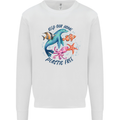 Plastic Free Climate Change Octopus Seal Fish Mens Sweatshirt Jumper White