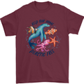 Plastic Free Climate Change Octopus Seal Fish Mens T-Shirt 100% Cotton Maroon