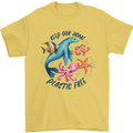 Plastic Free Climate Change Octopus Seal Fish Mens T-Shirt 100% Cotton Yellow