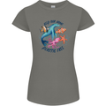 Plastic Free Climate Change Octopus Seal Fish Womens Petite Cut T-Shirt Charcoal