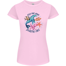 Plastic Free Climate Change Octopus Seal Fish Womens Petite Cut T-Shirt Light Pink