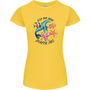 Plastic Free Climate Change Octopus Seal Fish Womens Petite Cut T-Shirt Yellow