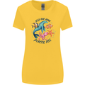 Plastic Free Climate Change Octopus Seal Fish Womens Wider Cut T-Shirt Yellow