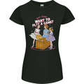 Play a Game Kids Grim Reaper Ouija Board Womens Petite Cut T-Shirt Black