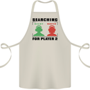Player Two Wanted Funny Singles Day Gamer Cotton Apron 100% Organic Natural