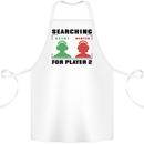 Player Two Wanted Funny Singles Day Gamer Cotton Apron 100% Organic White
