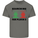Player Two Wanted Funny Singles Day Gamer Mens Cotton T-Shirt Tee Top Charcoal