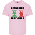 Player Two Wanted Funny Singles Day Gamer Mens Cotton T-Shirt Tee Top Light Pink