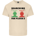 Player Two Wanted Funny Singles Day Gamer Mens Cotton T-Shirt Tee Top Natural