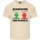 Player Two Wanted Funny Singles Day Gamer Mens Cotton T-Shirt Tee Top Natural
