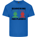 Player Two Wanted Funny Singles Day Gamer Mens Cotton T-Shirt Tee Top Royal Blue