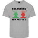 Player Two Wanted Funny Singles Day Gamer Mens Cotton T-Shirt Tee Top Sports Grey