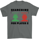 Player Two Wanted Funny Singles Day Gamer Mens T-Shirt 100% Cotton Charcoal