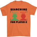 Player Two Wanted Funny Singles Day Gamer Mens T-Shirt 100% Cotton Orange