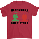 Player Two Wanted Funny Singles Day Gamer Mens T-Shirt 100% Cotton Red