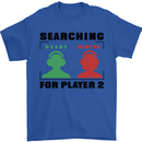Player Two Wanted Funny Singles Day Gamer Mens T-Shirt 100% Cotton Royal Blue