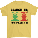 Player Two Wanted Funny Singles Day Gamer Mens T-Shirt 100% Cotton Yellow