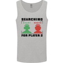 Player Two Wanted Funny Singles Day Gamer Mens Vest Tank Top Sports Grey