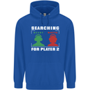 Player Two Wanted Funny Singles Day Gaming Childrens Kids Hoodie Royal Blue