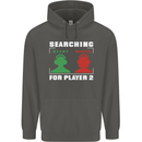 Player Two Wanted Funny Singles Day Gaming Childrens Kids Hoodie Storm Grey