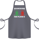 Player Two Wanted Funny Singles Day Gaming Cotton Apron 100% Organic Steel