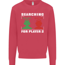 Player Two Wanted Funny Singles Day Gaming Kids Sweatshirt Jumper Heliconia